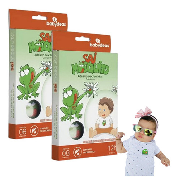 Kit 2 Uni Repelente Natural Adesivo Sai Mosquito Babydeas 0