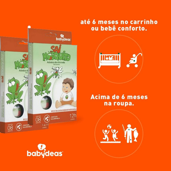 Kit 2 Uni Repelente Natural Adesivo Sai Mosquito Babydeas 1