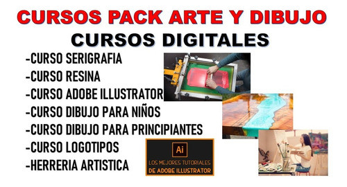 Cursos Digitales Pack Arte Y Dibujo Serigrafia Resina Etc 0