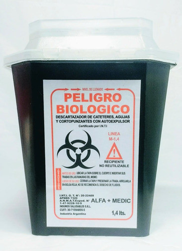 Descartador De Agujas Y Cortopunzantes 1,4 L X 1 U 0