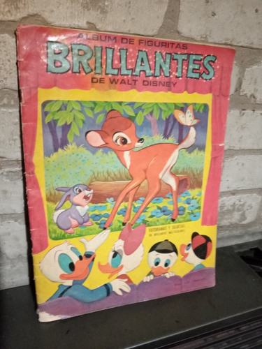Antiguo Álbum De Figuritas Brillantes De Walt Disney 0
