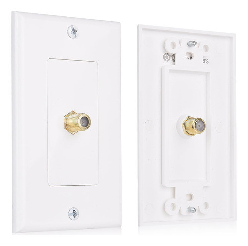 Cable Matters Paquete De 2 Placas De Pared Para Cable De Tv 0