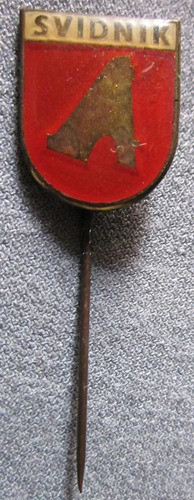 Antiguo Alfiler Pin Politico De Svidnik Eslovaquia 0