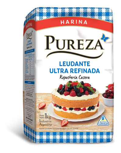 Pack X 12 Unid. Harina  Leudante 1 Kg Pureza Harinas De Tri 1