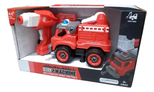 Multikids - City Machine - Rc Caminhão De Bombeiros - Br1085 0