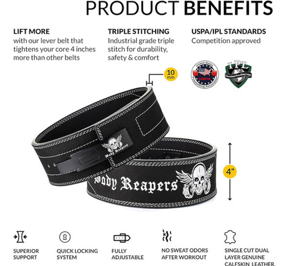 ~? Body Reapers Cinturón De Levantamiento De Pesas Para Homb 1