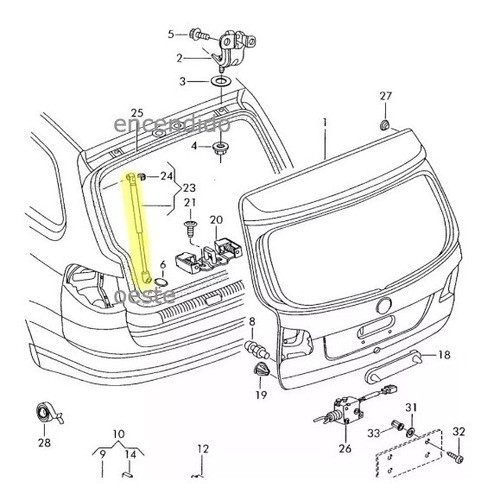 Amortiguador Porton Baul Vw Fox Suran 1