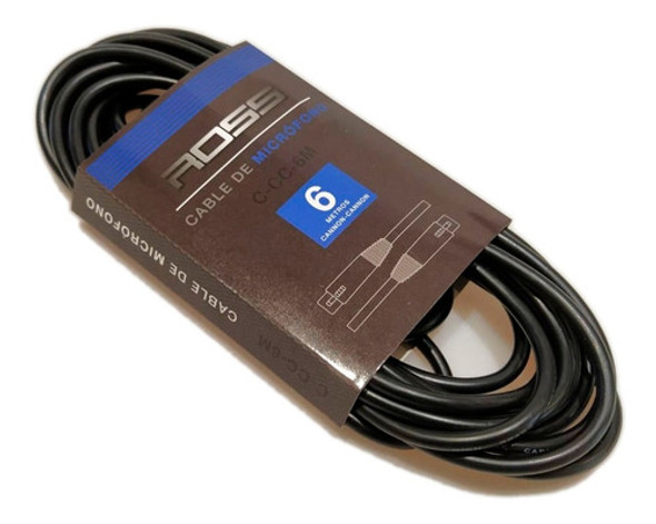 Cable Canon Balanceado Micrófonos Ross Xlr - Xlr - 6 Mts 0