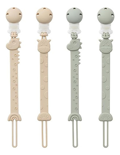 Clips Para Chupete De Silicona Para Bebé, De Una 0