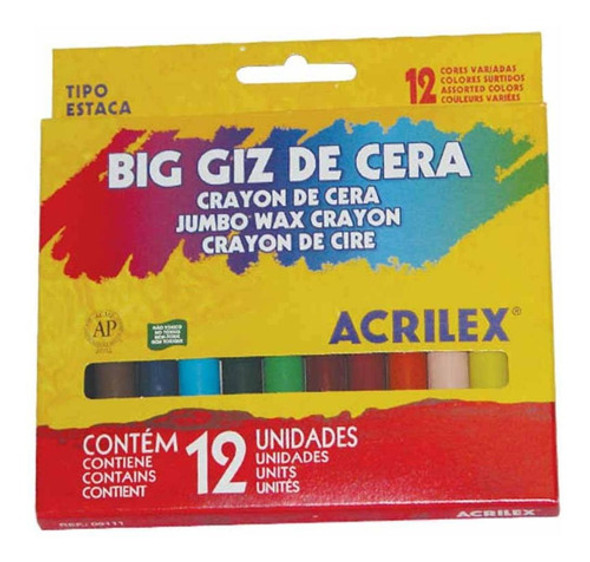 Gizao De Cera Caixa Com 12 Cores / 12cx / Acrilex 0