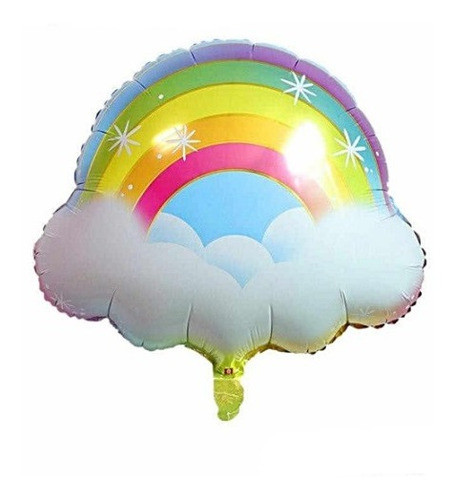 Globo Metálico Nube Y Arcoíris - 53 X 53cm - Universo Mágico 0