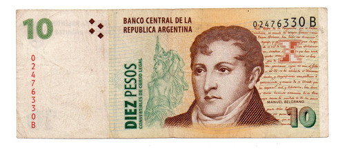 Billete 10 Pesos Convertibles Segundo Diseño Bottero 3402 B 0