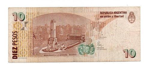 Billete 10 Pesos Convertibles Segundo Diseño Bottero 3402 B 1