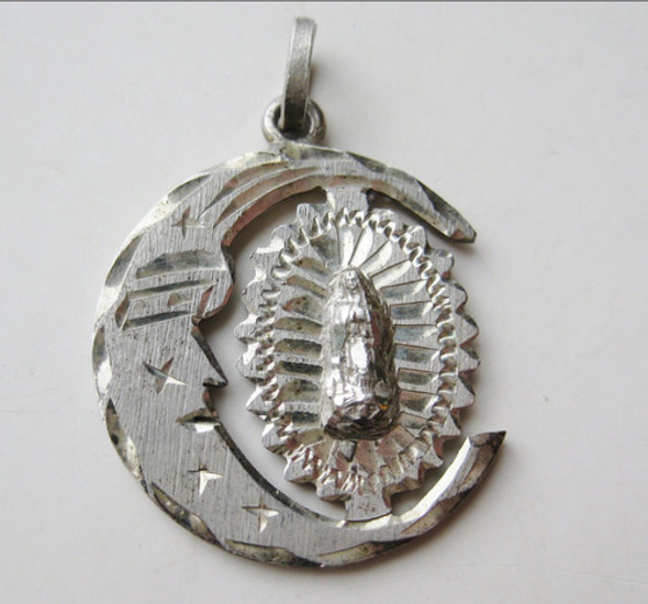 Vintage Años 40 Católica Nuestra Señora De Guadalupe México 0