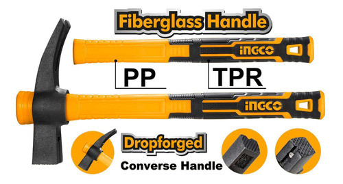 Martillo Uña Tipo Frances 700g Mango Inverso Hihh80700 Ingco 1