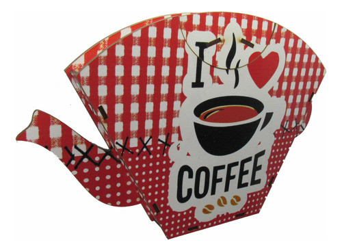 Porta Coador Filtro De Papel Café Coração Mdf 1