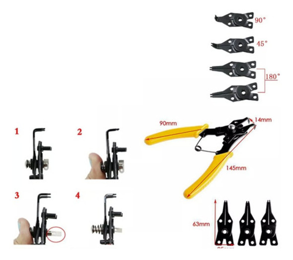 Juego Pinza Anillos Seguer 4 Puntas Intercambiables Davidson 0