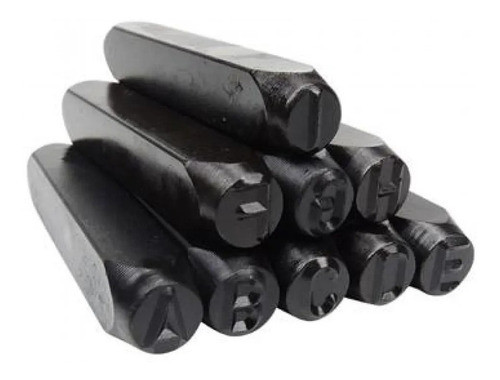 Abecedario Alfabeto Bater 10mm De Aço Marcador Pino Letras 1