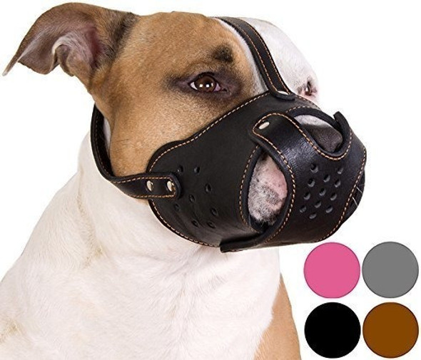 Collardirect Bozal Para Perro Pitbull Amstaff Basket Piel Ge 0