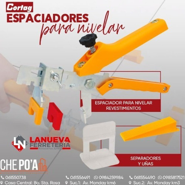 Nivelador Separadores Para Piso 1.5mm X 100 Unidades Cortag 1