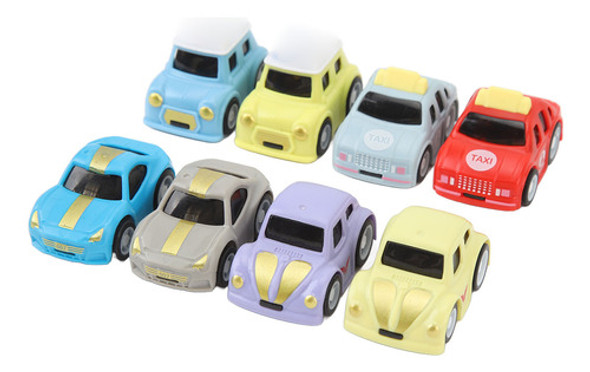 Conjunto De Veículos Pull Back, 8 Peças, Modelos De Carros U 1
