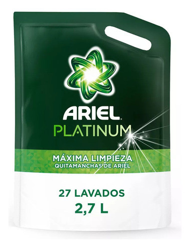 Jabón Liquido Ropa Ariel Maxima Limpieza X 5 Doypack 2.7 Lt 1