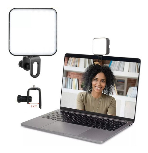 Mini Iluminador Led Portatil Suporte P/ Notebook Celular 0