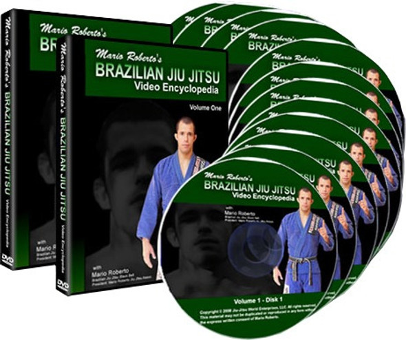 Enciclopédia Do Jiu Jitsu 10 Volumes Em 5 Dvds Mario Roberto 0