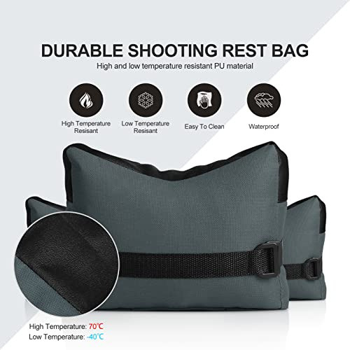 Juego De 2 Bolsas De Descanso Para Tiro Al Aire Libre Grises 1
