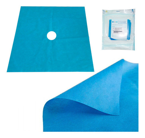 Campo Cirurgico Estéril Sms 60x60 Fenestrado - Kit  Com 50 0