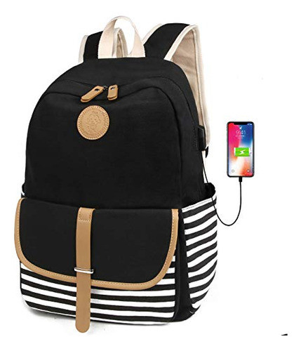 Flymei Mochila De Lona Para Computadora Portátil Diseño De C 0