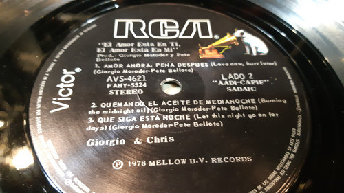 Giorgio Moroder Chris El Amor Esta En Ti El Amor Esta En Mi 1