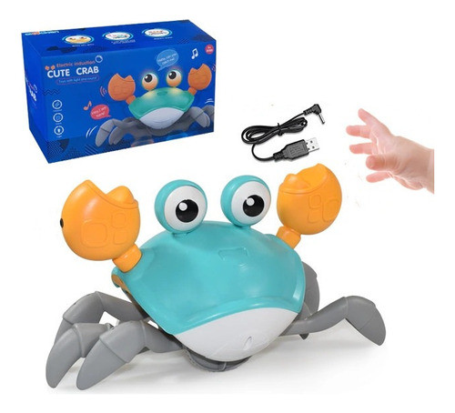Brinquedo De Bebê De Caranguejo Rastejando Com Música E Luze 0