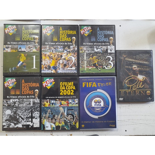 Dvds A História Das Copas 5 Vols + Fifa Fever E Pelé Eterno. 0