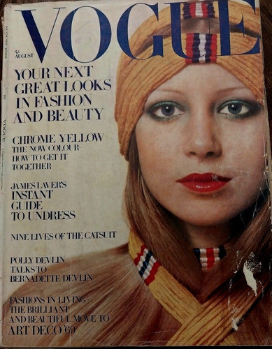 Vogue Magazine Britanico  Agosto 1969 Pattie Boyd 0