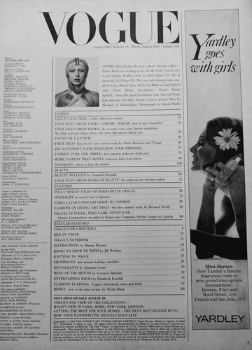 Vogue Magazine Britanico  Agosto 1969 Pattie Boyd 1