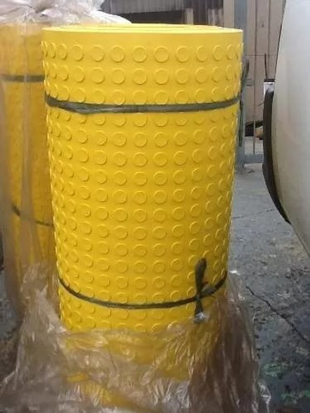 Manta De Borracha Moeda 3mm Uso Geral 10.00x40cm Amarelo 1