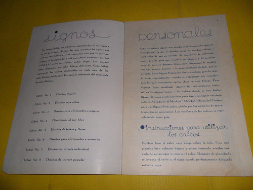 Catalogo Signos Personales Frutas Flores Clark Hilo Ancla 1