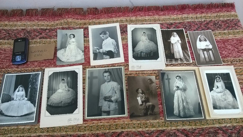 Lote De Antiguas Fotos Niños Niñas Comunión Confirmación L6 0