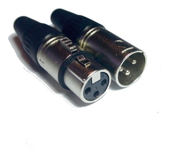 Fichas Conector Canon Xlr X2 Hembra + Macho Para Cable 3pin 0