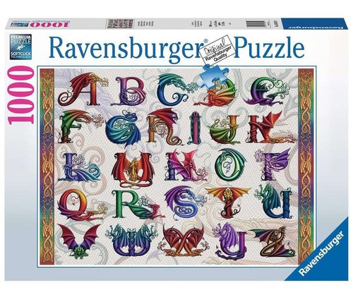 Rompecabezas Ravensburger De 1000 Piezas: Alfabeto Dragones 0