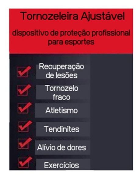 Tornozeleira Estabilizador Ajustavel Esporte Ortopedica Bi 1