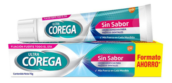 Adhesivo Corega Ultra Sin Sabor 70g 1