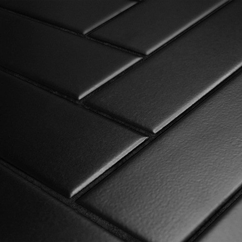 Ceramica Finlandia Acuarela 5x20 Preto Negro Mate 1ra 1