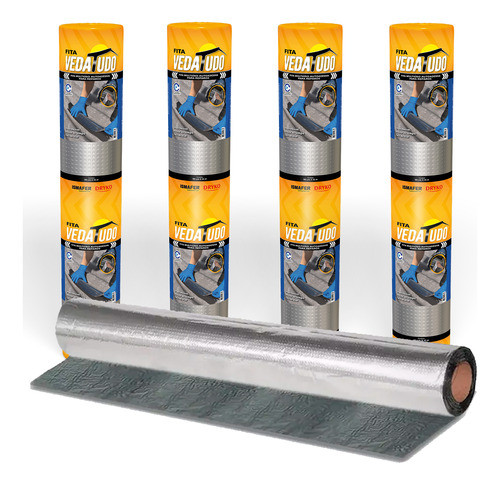 Manta Asfáltica Aluminizada Autoadesiva- 90cm X 10m 4 Un 0