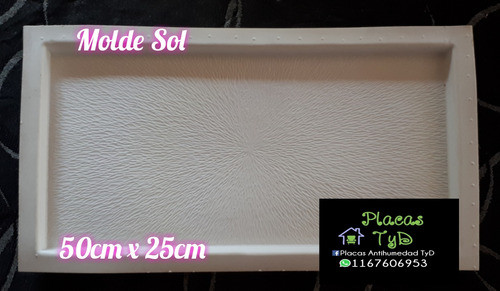 Molde Para Placas Antihumedad Sol De 50cm X 25cm 1