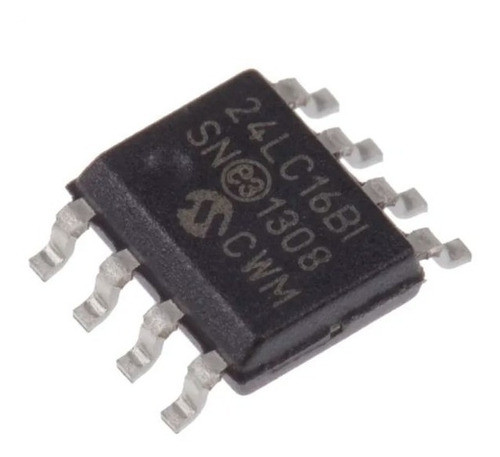 Memoria Microchip 24lc16bt-i/sn 8-pin Soic Pack X 5 Unidades 0