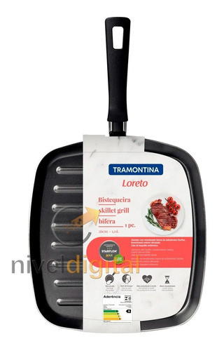 Kit X4 Tramontina Starflon Olla Paris Sarten Bifera Pizzera 1