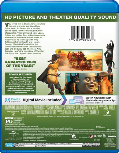 Blu-ray Puss In Boots / Gato Con Botas 1