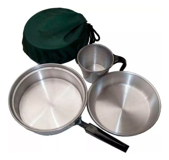 Marmita 1 Persona Mochilero Camping Set De Cocina 5p Brogas 1